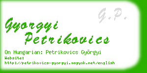 gyorgyi petrikovics business card