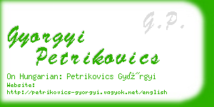 gyorgyi petrikovics business card